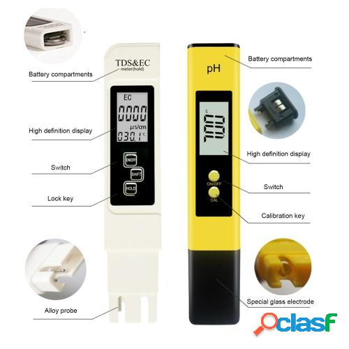 Acidómetro de pH Detector de calidad del agua Valor de pH
