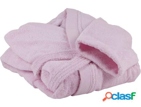 Albornoz Rosa Claro Gr.500/M2 Modelo Flor Talla S