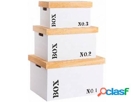 Almacenaje HOGAR Y MÁS Madera Con Set Caja