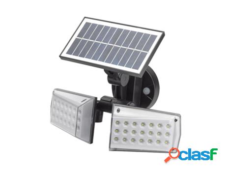 Aplique solar led doble con sensor de movimiento /