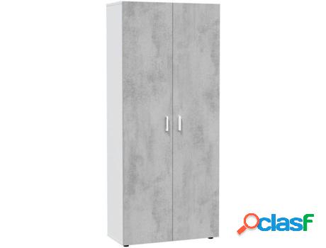 Armario HABITDESIGN Multiuso (Blanco - Cemento - Melamina -