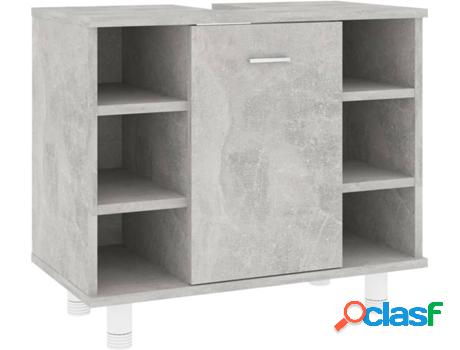 Armario VIDAXL (Gris Cemento - Madera Aglomerada -