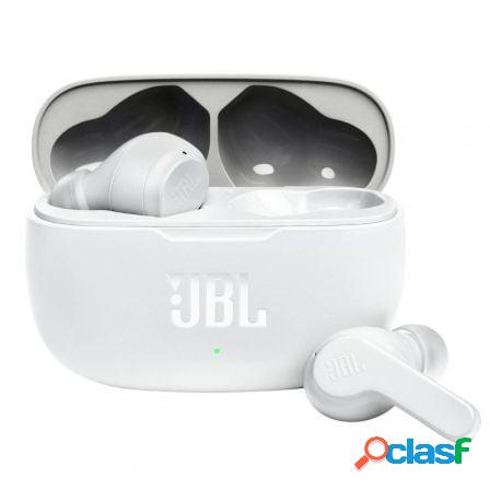 Auriculares bluetooth jbl wave 200tws con estuche de carga/