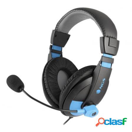 Auriculares ngs msx9 pro/ con microfono/ jack 3.5/ azules
