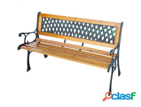 Banco Jardín AKTIVE (Marrón - Hierro, Madera, PVC -