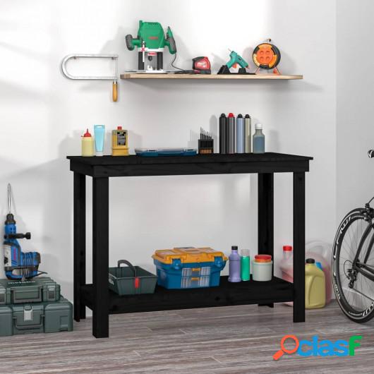 Banco de trabajo de madera maciza de pino negro 110x50x80 cm