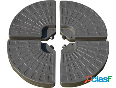 Base para Sombrilla OUTSUNNY 4 Piezas Recargable con arena y
