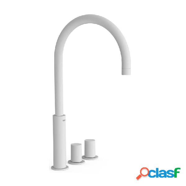 Bimando lavabo de repisa tres exclusive study 453mm blanco
