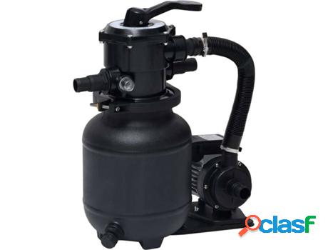 Bomba de Filtro de Arena VIDAXL (Negro - Plástico)