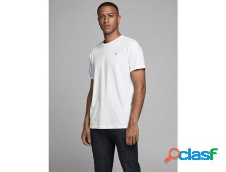 Camiseta JACK & JONES Algodón Hombre (XXL - Blanco)