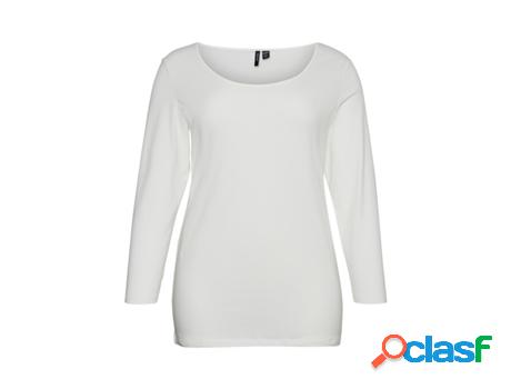 Camiseta VERO MODA Algodón Mujer (46/48 - Blanco)