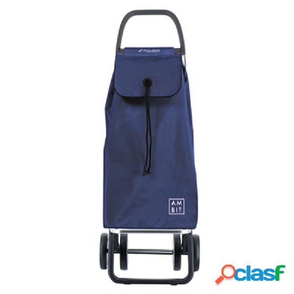 Carro compra plegable ambit i-max 2+2 ruedas azul klein