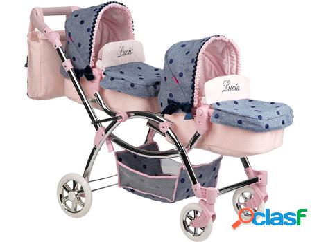 Coche de Muñecas ARIAS Lucia Coche Gemelar con Bolso 84 cm
