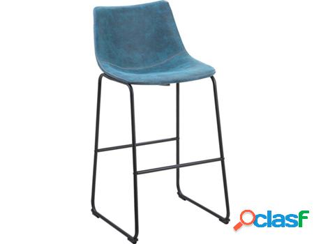 Conjunto de 2 Banco Franks (Azul - Poliéster -46x46x99 cm)