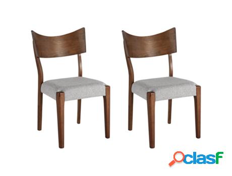 Conjunto de 2 Sillas BELIANI Eden (Madera - Marrón -)