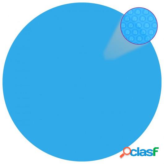 Cubierta redonda de PE de piscina, azul, 549 cm