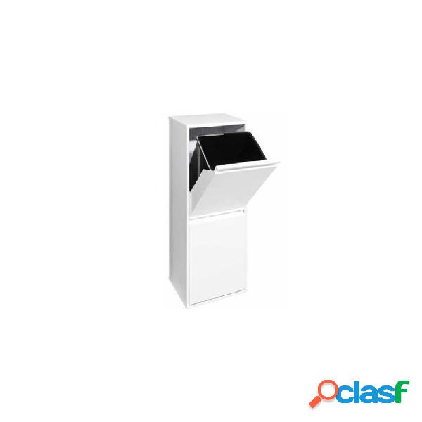 Cubo de reciclaje arregui 2 compartimentos blanco