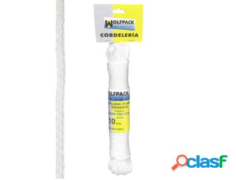 Cuerda trenzada plástico blanca (madeja 10 m.)