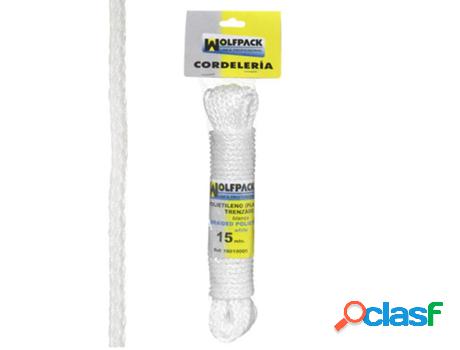 Cuerda trenzada plástico blanca (madeja 15 m.)
