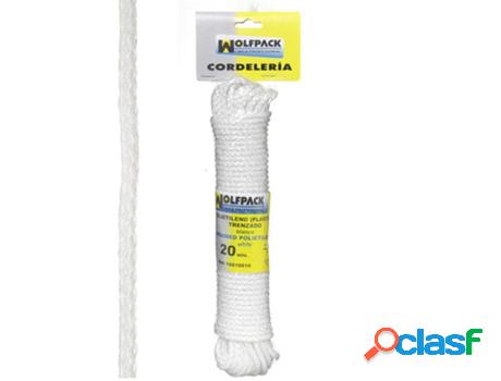 Cuerda trenzada plástico blanca (madeja 20 m.)