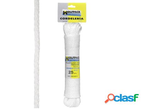 Cuerda trenzada plástico blanca (madeja 25 m.)