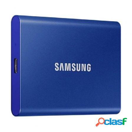 Disco externo ssd samsung portable t7 2tb/ usb 3.2/ azul