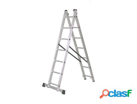 Escalera aluminio industrial doble 7 p.