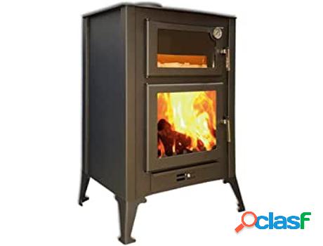 Estufa de Leña Joima Modelo Mulhacén Con Patas 12 Kw Gris