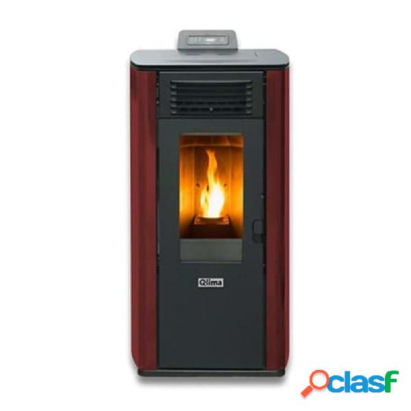 Estufa pellet qlima fiorina 9 s line rojo 9 kw