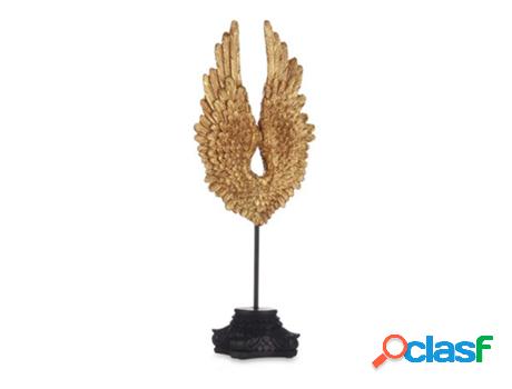 Figura Decorativa Dorado Alas De Ángel Poliresina (10 X 43