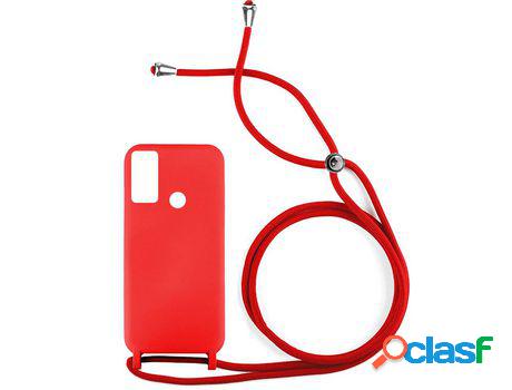 Funda ACCETEL para Huawei P Smart 2019 Gel con Cordón Rojo