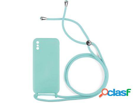 Funda ACCETEL para iPhone X / XS Gel con Cordón Agua Verde