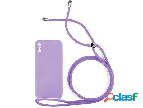 Funda ACCETEL para iPhone X / XS Gel con Cordón Violeta