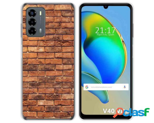Funda Silicona para ZTE Blade V40 Vita diseño Ladrillo 04