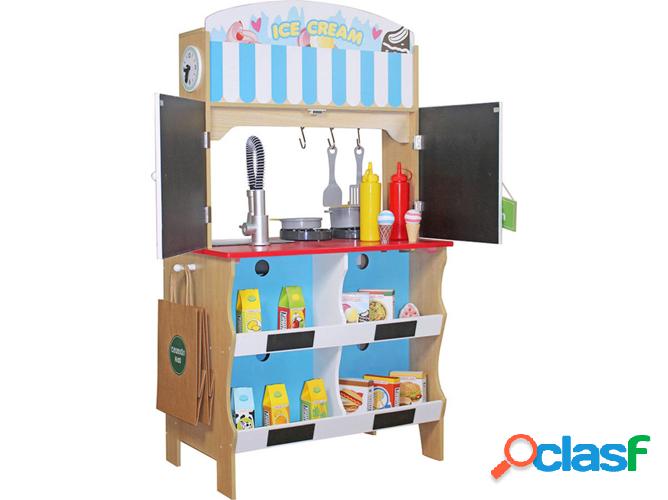 Heladería de Jugar COLORBABY 85290 (Madera - 60x40x109cm)