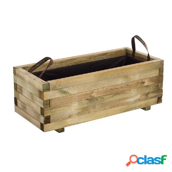 Jardinera madera rectangular 73l baroque