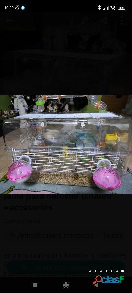 Jaula hamster + accesorios