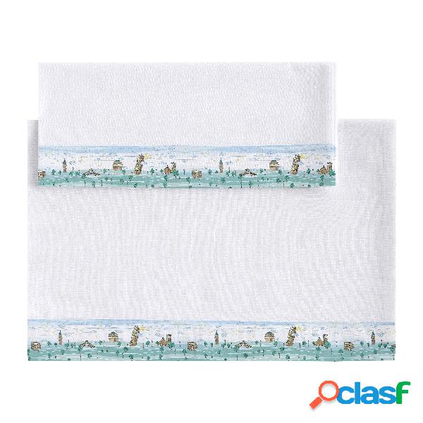 Juego Sabanas + Bajera Funda de Almohada. Italia - 70 x 140