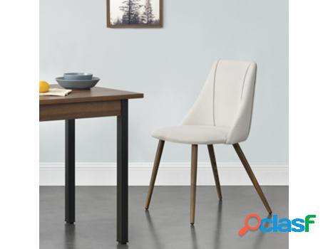 Juego de Sillas de Comedor [EN.CASA] Beige (Metal, 100 %