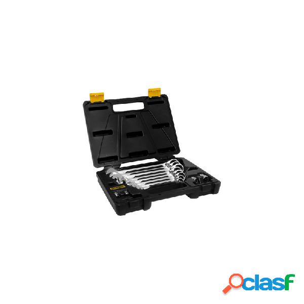 Juego llaves combinadas carraca ironside cromo vanadio 12