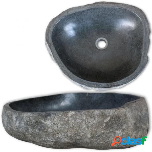 Lavabo de piedra de río ovalado 37-46 cm
