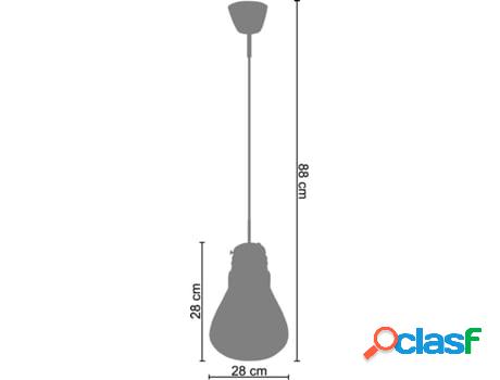 Lámpara de Suspensión TOSEL Ampoules (Morado - E27 - Máx.