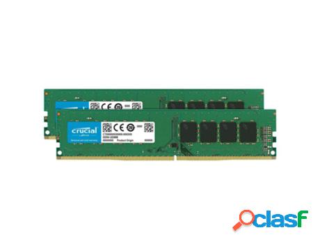 Memoria RAM DDR4 CRUCIAL (2 x 16 GB - 3200 MHz - Verde)