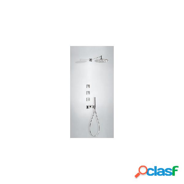 Monomando kit ducha tres exclusive 3 vias empotrado cromo