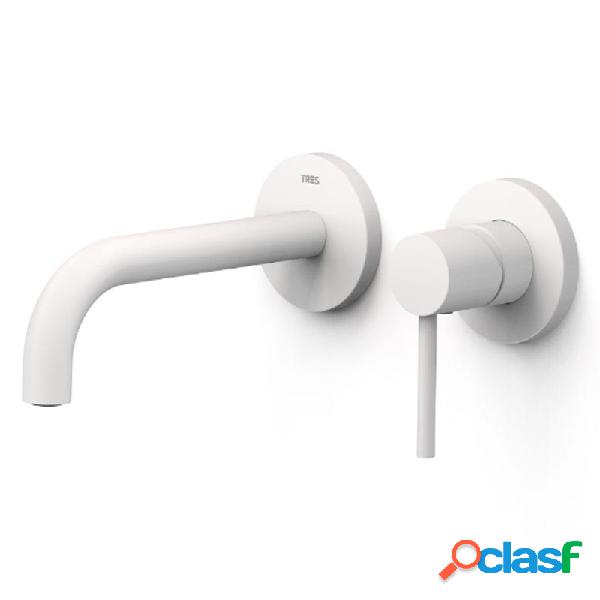 Monomando lavabo tres exclusive study empotrado 177mm blanco