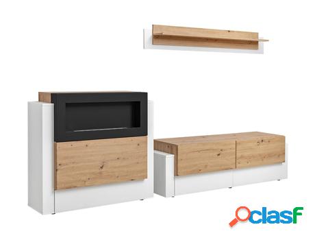 Mueble de salón MÓVEIS BONITOS Berlin blanco y artrisan