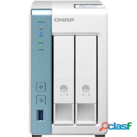 Nas qnap ts-231p3-4g/ 2 bahias 3.5"- 2.5"/ 4gb ddr3/ formato