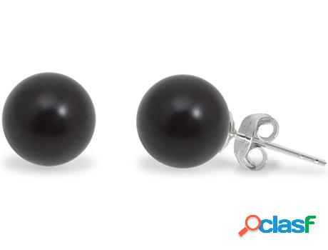 Pendientes VANCRYSTALS Violeta (Plata - Negro - 8 mm)