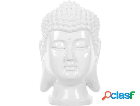 Pieza Decorativa Figura Buddha (Blanco - Poliresina