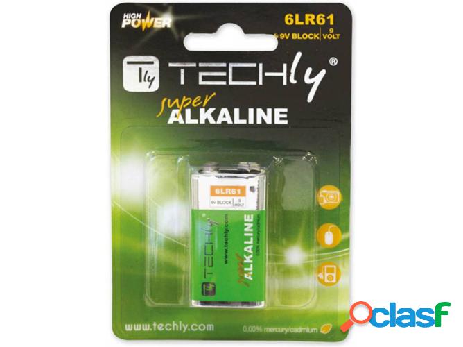 Pilas TECHLY 6LR61 9V